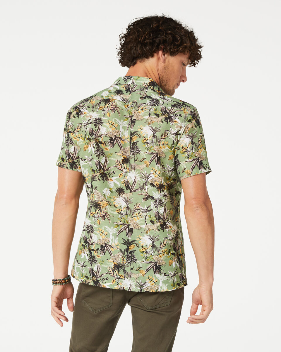 Safari Short Sleeve Shirt, Green Multi, hi-res